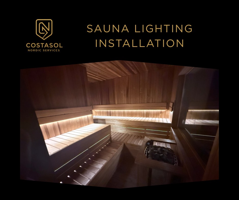 Capanes golf resort — sauna lighting